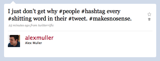 Hashtagging on Twitter